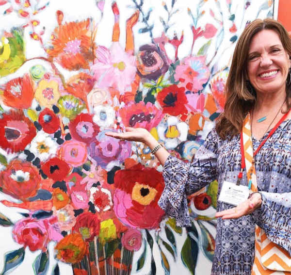 Lynn with Flower Painting